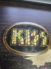 Vintage KISS 1977 Pacifica Belt Buckle Ace Gene Paul Peter Love Gun picture