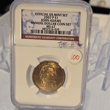 NGC MS67 2007-P $1 Presidential Dollar John Adams Business Strike, position B picture