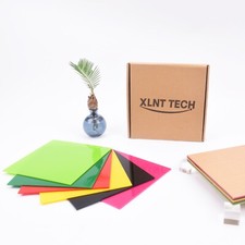 XLNT TECH 6 PCS & 6 Colors Cast Acrylic Opaque Plastic Sheet for Diode Laser picture