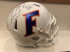 Fred Taylor Signed Florida Gators White Full Size Replica Helmet COA Holograms picture