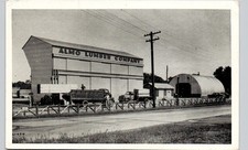 ALMO LUMBER YARD momence il 1940 postcard illinois sawmill crew trucks warehouse picture