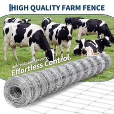 164/328ft Galvanized Livestock Fence 12 GA Hinge Knot Farm Ranch Garden Barrier picture