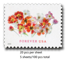 2022 Mint US Tulips Forever Stamps Scott# 5681 (MNH) - 100 pcs in total picture