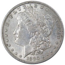 1880 O Morgan Silver Dollar XF EF Extremely Fine $1 Coin Collectible picture