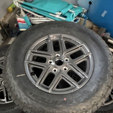 complete set of 5 Jeep OEM wheels and tires, including the full-size spare. picture