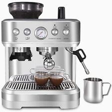 15 Bar Automatic Espresso Coffee Machine with Grinder 88 Fluid Ounces Water Tank picture