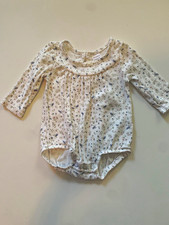 Carter's Baby 0-3M Floral Ribbed Long Sleeve Bodysuit picture