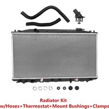 Complete Radiator Kit For Accord 2008-2012 2.4L w/Hoses Thermostat Clamps CU2990 picture
