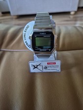 VTG Timex T78582 Men’s Digital Watch Silvertone Extra Long Band Indiglo Untested picture