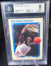 1991-92 NBA Hoops Michael Jordan Chicago Bulls All-Star #253 BGS 8 Graded picture