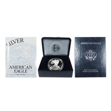 1996-P Proof $1 American Silver Eagle Box, OGP & COA picture