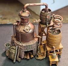 Rusty Rail HO scale Copper Moonshine Still picture