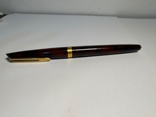 Vintage Waterman C/F Fountain Pen Marine Amber Tortoise 18K 750 Gold Nib - Used⁠ picture