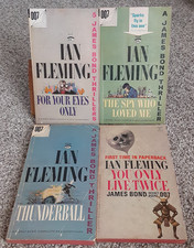 Lot of 4 Ian Fleming Novels 007 James Bond Vintage Signet Paperback picture