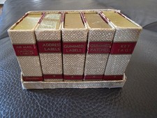 Vintage Antique Dennison's 5 Book Boxes Unique Multi Labels - Ships Same Day picture