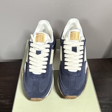 Authentic Tom Ford Colorblock Blue/Beige/White Low Top Lace-Up Men Sz 39.5/6.5 picture