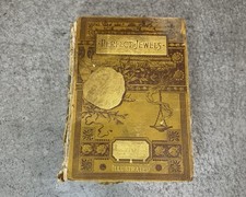 Antique 1880s Perfect Jewels Illustrated Victorian Gift Book Gold Cover RARE picture