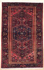 Vintage Zanjan Hand Knotted Wool Tribal Geometric Boho 4x8 Oriental Area Rug Red picture