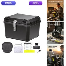 KEMIMOTO Motorcycle Top Case 56L Universal Plastic Trunk Waterproof Detachable picture