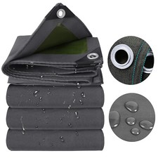 Canvas Tarp 19.4oz Heavy Duty Water and Mildew Resistant Tarpaulin RV Boat Cover picture