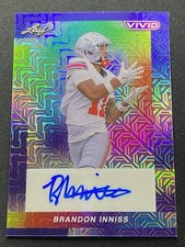 2024 Leaf Vivid Blue Mojo /7 Brandon Inniss Auto #BA-BI1 Autograph picture