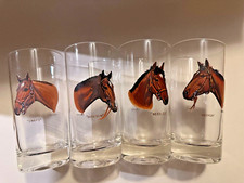 RARE Sintzenich Vintage (1950's) Champion Race Horse Drinking Glasses picture