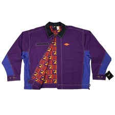 RARE VINTAGE '92 NIKE FLIGHT DETROIT JACKET PURPLE BLUE JACKET LINED XL NWT 1992 picture