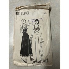Vintage 1940's Butterick Pattern #4654 Women's and Misses Slips Size 14 HTF picture