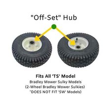 2-PK Havener Enterprises Wheel/Tire For 2-Wheel Bradley Mower 