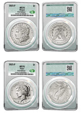2023-P Morgan & Peace Silver Dollar (MS70) CAC Graded - First Delivery FD picture