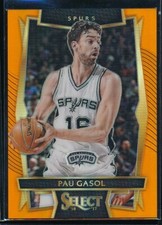 2016-2017 Panini Select Concourse Orange Prizm /60 Pau Gasol #27 SPURS LAKERS SP picture
