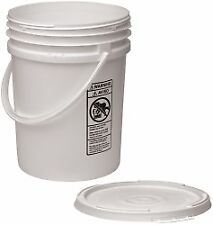 Made in USA 5.5 Gallon Closure Capacity, Screw On Closure, White Drum Pail picture