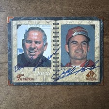 1998 SP Authentic #T2 David Pearson Jeff Gordon Tradition Dual Autograph SP Auto picture