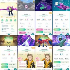 Pokemon Acc Go Lvl 70 103 Legendary /125 Shiny /14 Perfect picture