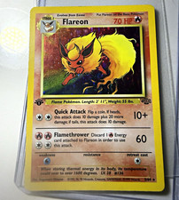 Wizards of the Coast Flareon 3/64 Jungle 1st Edition Holo Rare 1999 Eng 70HP picture