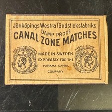 Vintage Jonkopings Westra Canal Zone Matches Panama Canal Company Sweden 2 Pack picture