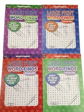Lot Of 4 Kappa Large Print Word Search Word-Finds Books NEW  537-540 picture