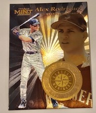 1997 Pinnacle Mint Gold Alex Rodriguez Mariners Rare 90s Insert picture