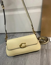 New COACH CAM16 Jet Shoulder Bag Refined Calf Leather Ivory Outlet from Japan picture