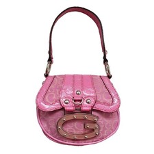 Guess Y2K Vintage Barbie Pink Mini Bag Maxi G Logo Studded 💕Monogram - Coquette picture