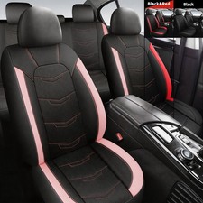 Axlcore Breathable Leather Car Seat Covers 5-Seat Front Rear Full Set Protectors picture
