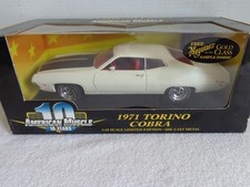 ERTL American Muscle 1971 Ford Torino Cobra White 1:18 Diecast Car New In Box picture