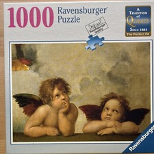 RAFFAELLO: CHERUBS Puzzle Ravensburger  Raphael Two Gazing Angels 1000 Pcs picture