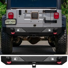 Rear Bumper Fits 1997-2006 Wrangler TJ With Lights and D-rings picture