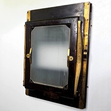 Antique Ansco Wooden Glass Plate Camera Back With Brass Hardware picture