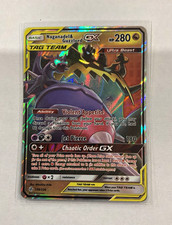 The Pokémon Naganadel & Guzzlord GX 158/236 Cosmic Eclipse Holo UR 280 HP EN picture