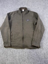 Patagonia Jacket Mens Large Brown Fleece Full Zip Pockets Outdoor Hiking Warm picture