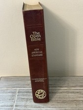 Leather NASB Open Bible Evangelism Explosion III International Special Read 1979 picture