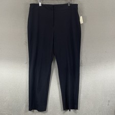 Talbots Heritage Pants Womens 14W Blue Mid Rise Zip Stretch Preppy picture