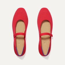 Rothy's The Square Mary Jane Women's Black Knit Flats Washable picture